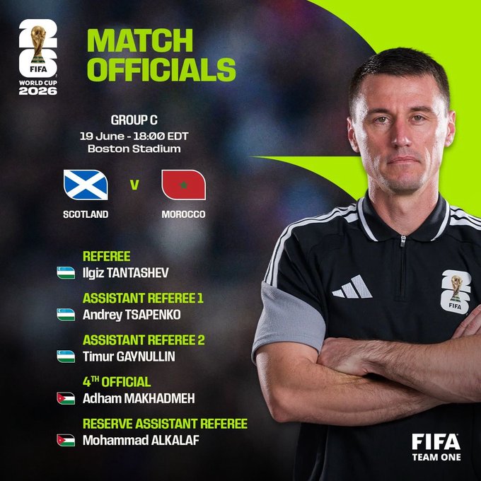 Arbitre Ecosse-Maroc au Mondial 2026