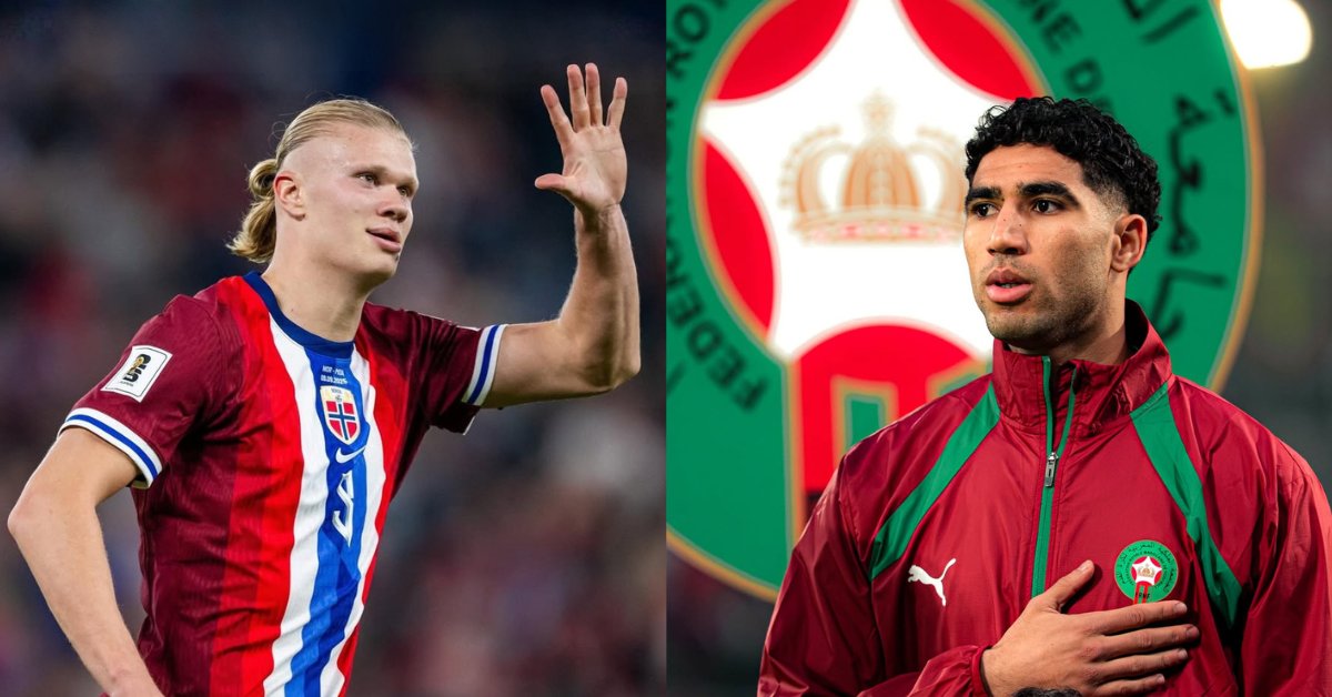 Erling Haaland et Achraf Hakimi.