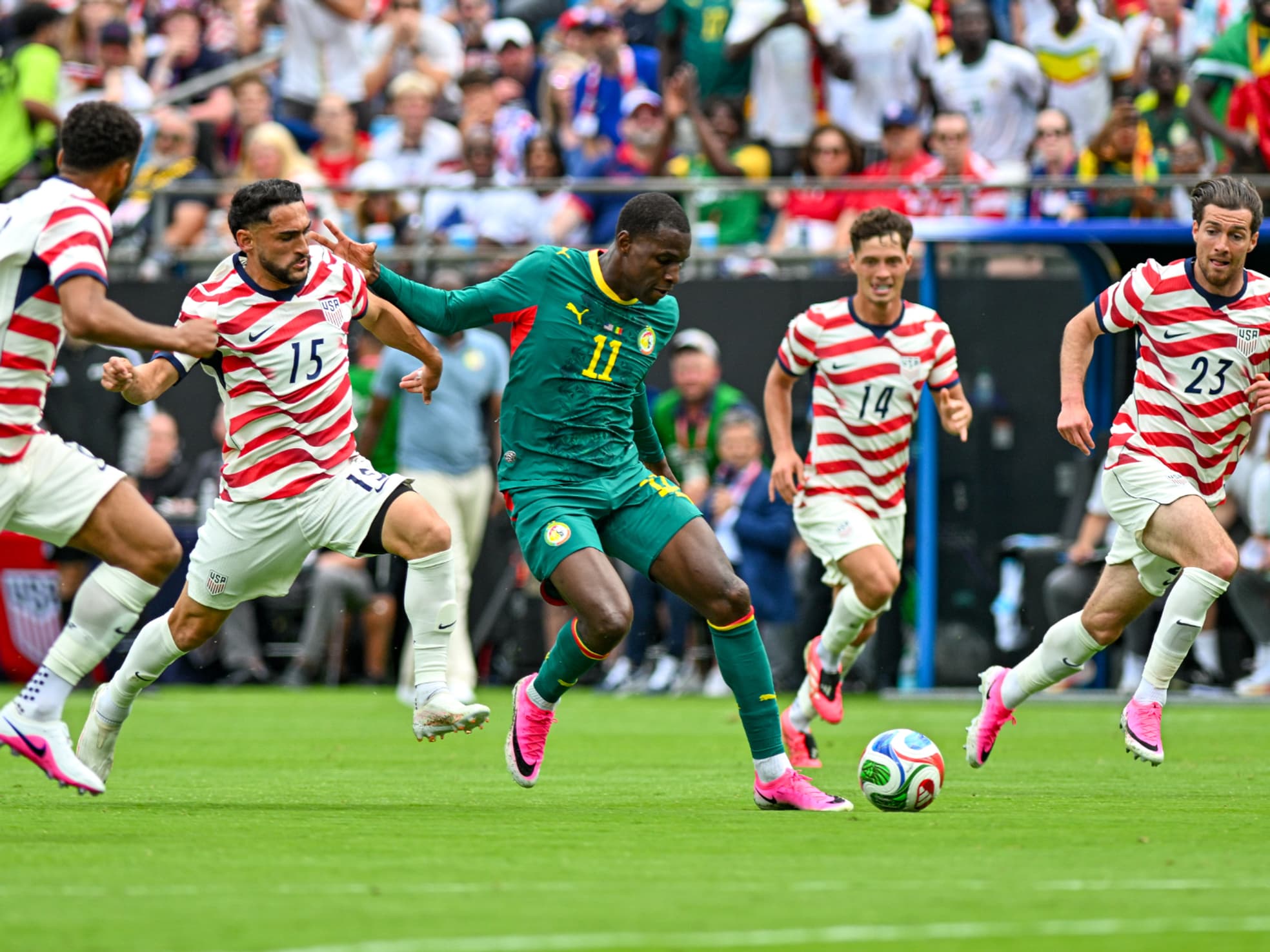 Image du match amical États-Unis-Sénégal.
