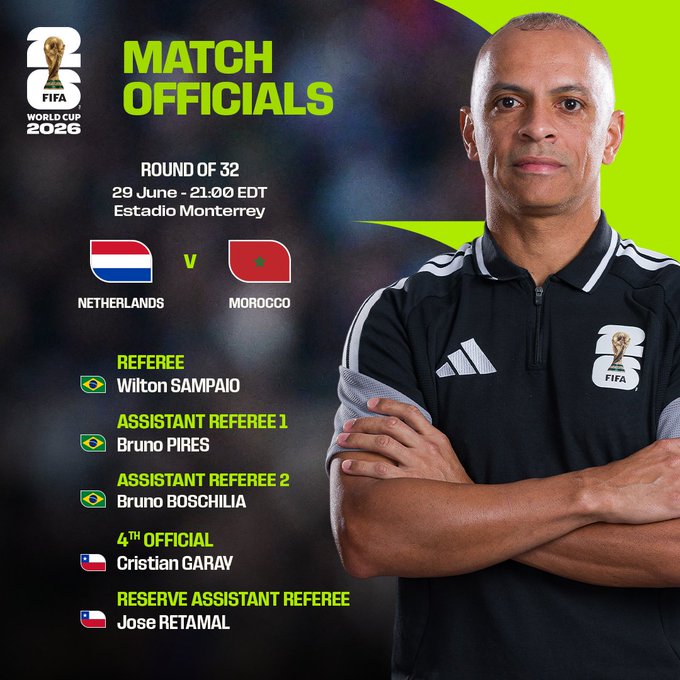 Wilton Sampaio_Pays-Bas-Maroc_Mondial 2026