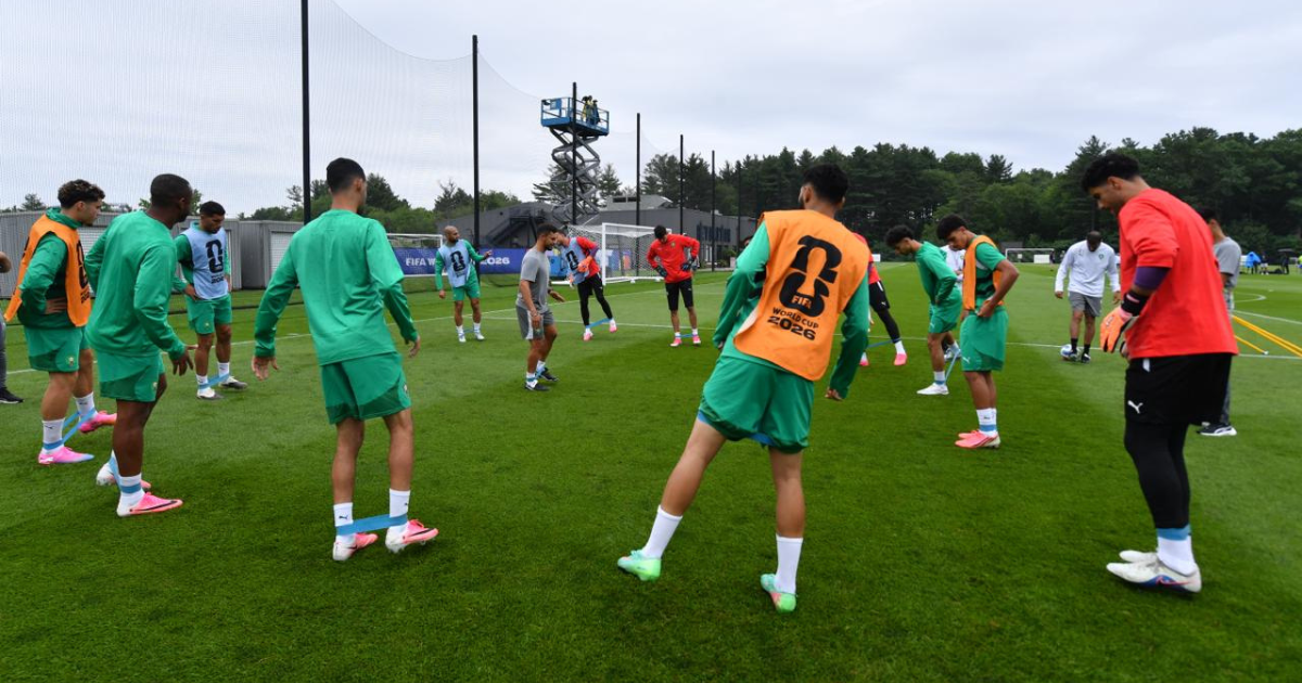 Entraînement des Lions de l'Atlas avant le choc face à la France