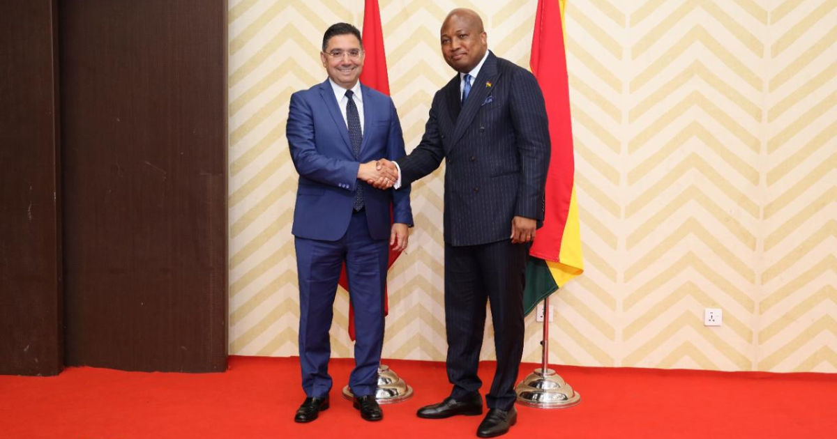 Les MAE Nasser Bourita du Maroc et Samuel Okudzeto Ablakwa du Ghana