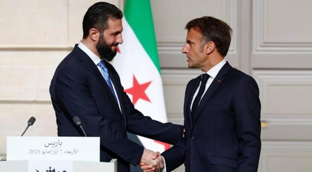 Macron, Ahmad al-Chareh,
