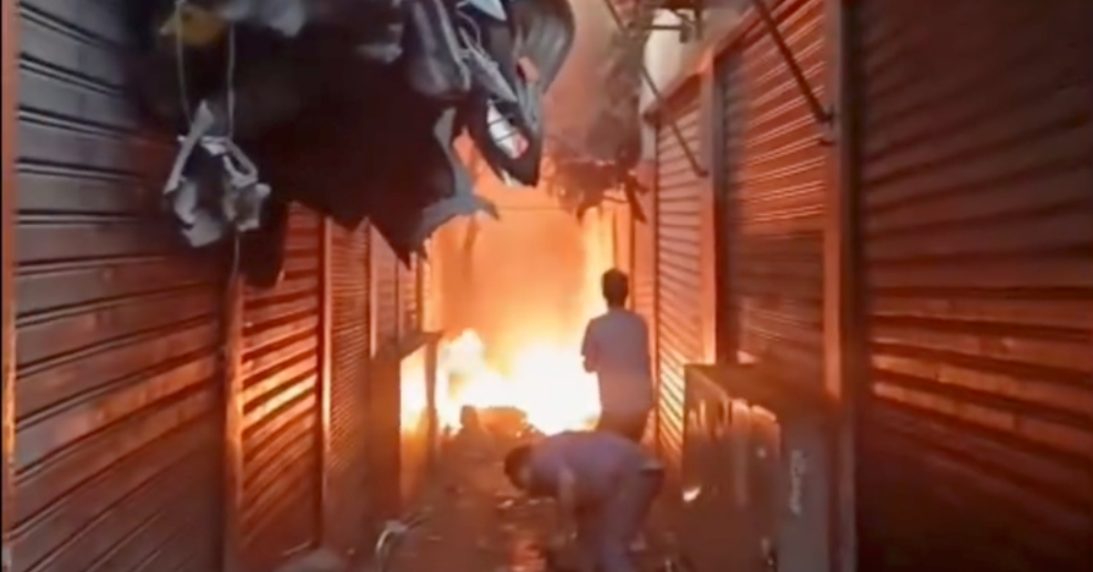 marché Korea incendie
